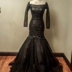 Sherri Hill Fully Beaded Trumpet Prom Dress